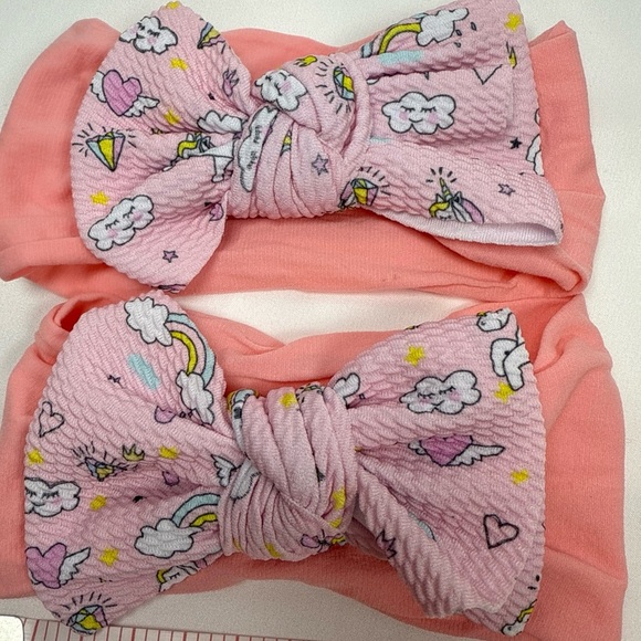 Pink Baby Headband Set with Bow - Picture 3 of 6